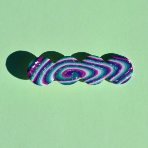 Barrette quatre ronds "à la dérive des astres".